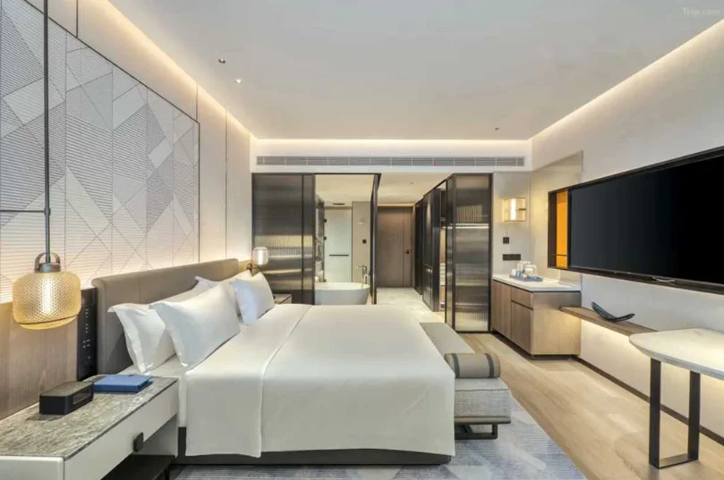 Modern Upholstered Hotel Bed, Custom Bed For 4-5 Star Hotel Guest Room Project