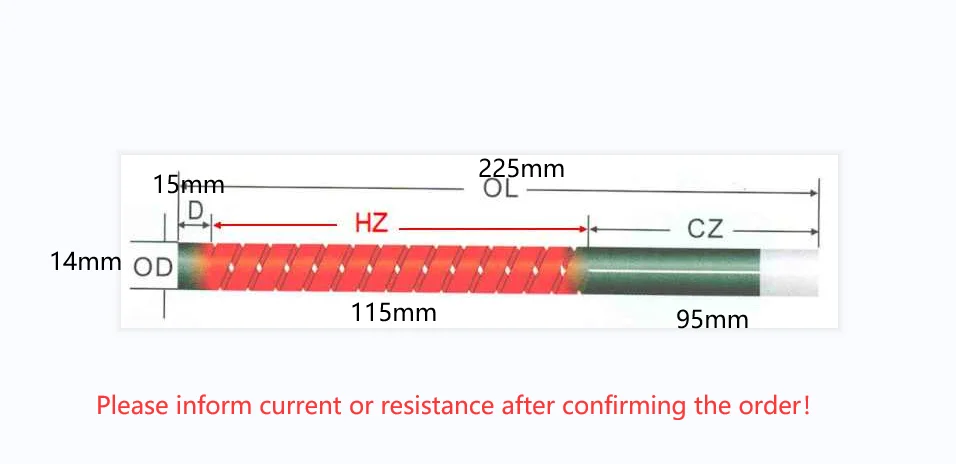 Mosi2 Sic Heizwiderstand 1650 Grad Antioxidationsmittel Korrosionsschutz Kompatibel – Detail 4
