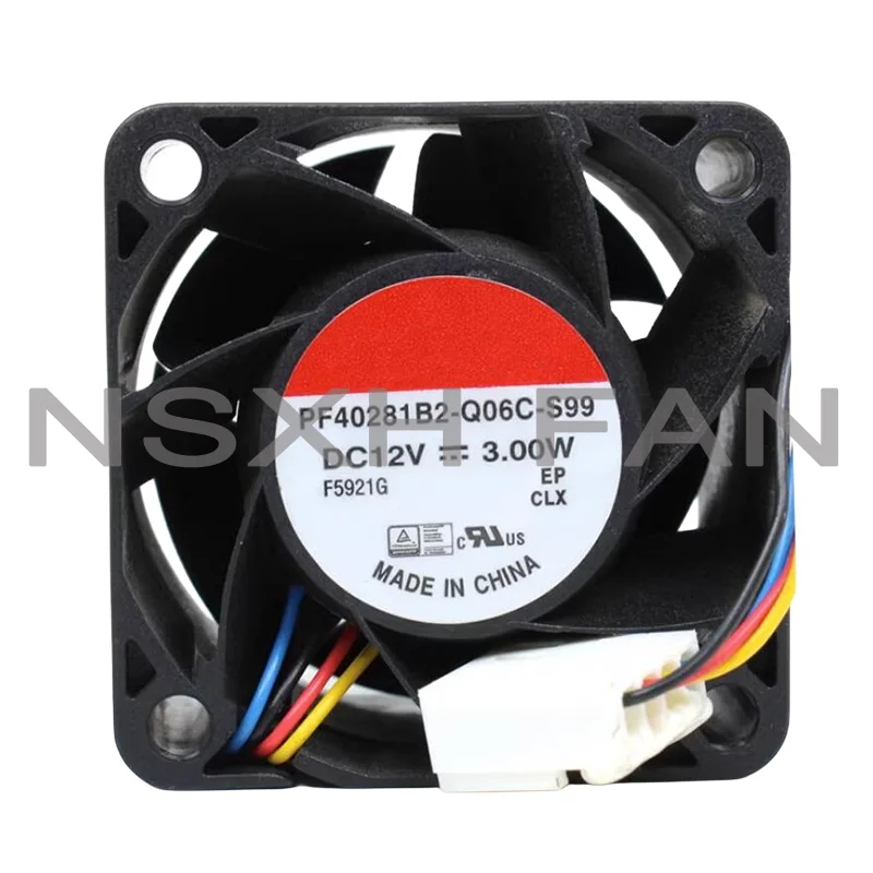 PF40281B2-Q06C-S99 12V 3.00W 40x40x28mm 4-Wire Server Cooling Fan