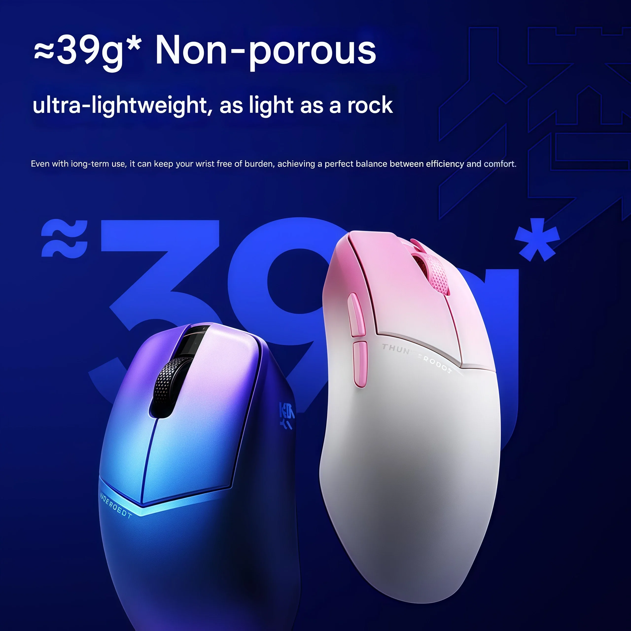 ThundeRobot MLX Mouse 2.4G Wireless Dual Mode PAW3950 Pro Sensor 39g Lightweight 8k E-sports Gamer Laptop Accessories Gifts