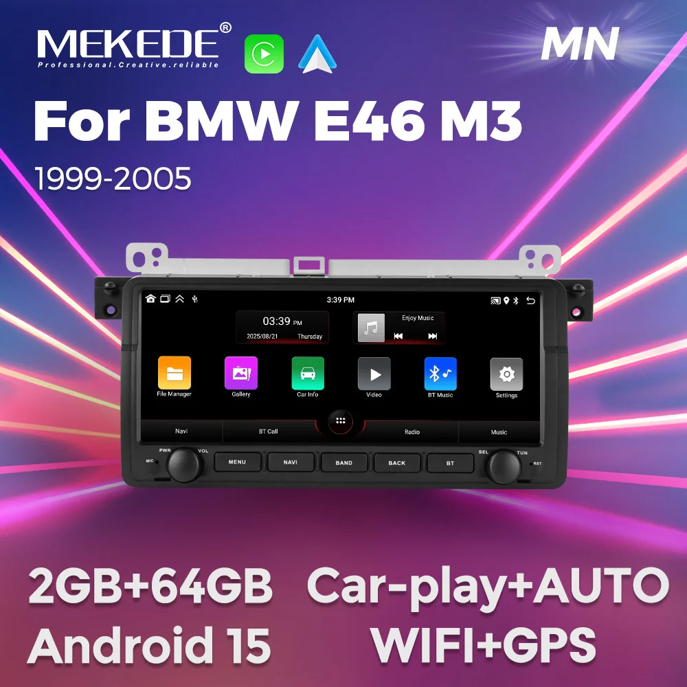 MEKEDE Android 15 Für BMW E46 M3 Rover 75 Coupe 318/320/325/330/335 Auto Radio Carplay DSP Multimedia GPS 2 din Stereo Kopf Einheit