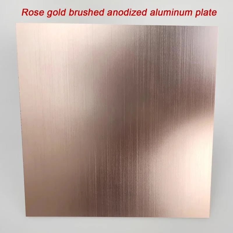 Rose Gold Anodized Aluminum Sheet Brushed Finish Custom Signboard Plate 0.5 1mm Thick