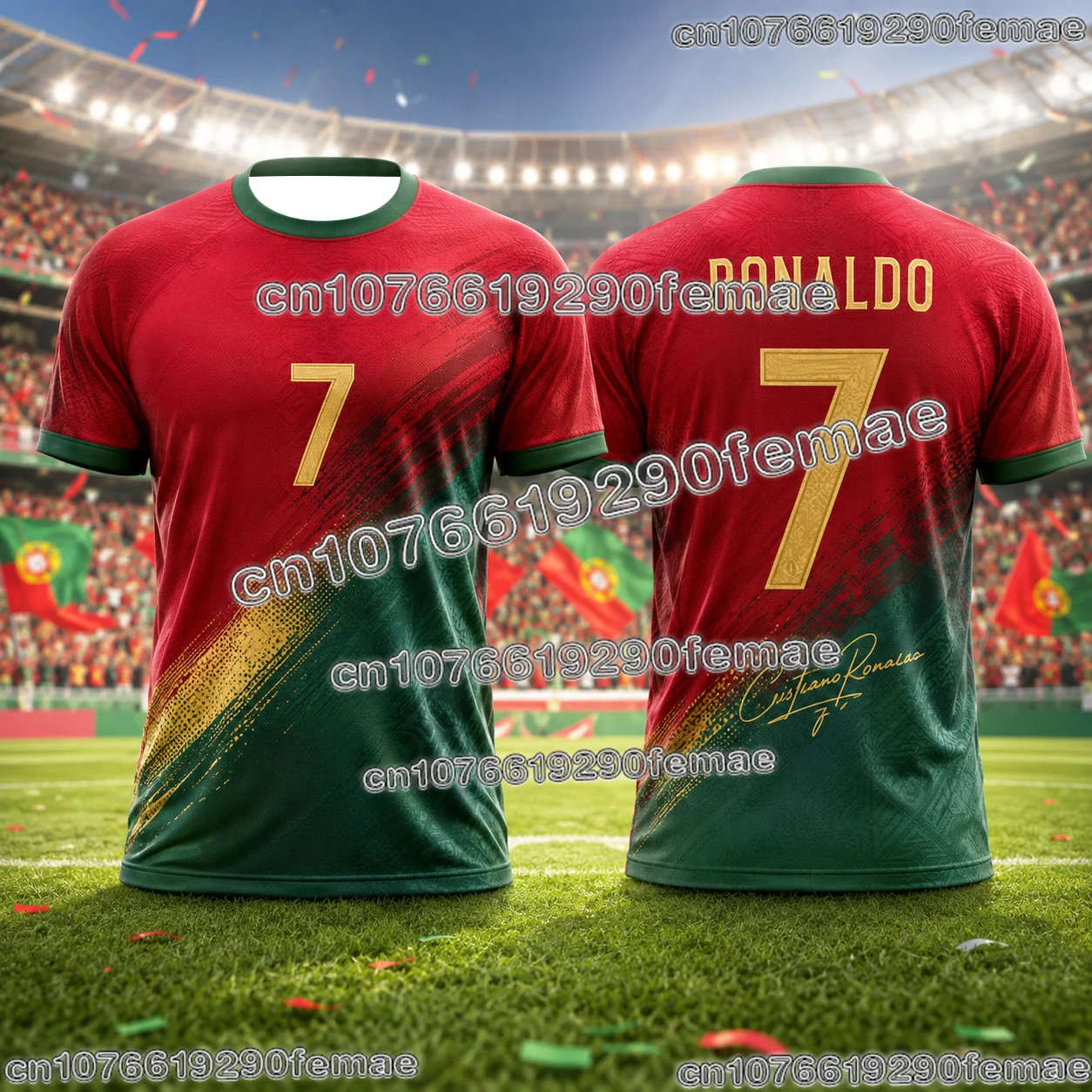 Cristiano Ronaldo No.7 Football Jersey 2026/27 Custom Fan Style Soccer Shirt Breathable Sportswear Casual Training Unisex