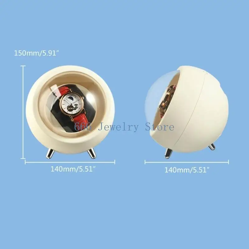 F2TD Plastic Watch Winder Box Single Automatic Self-Winding Mechanical Watches Box with Quiet Motor Dust Proof Watch Shaker