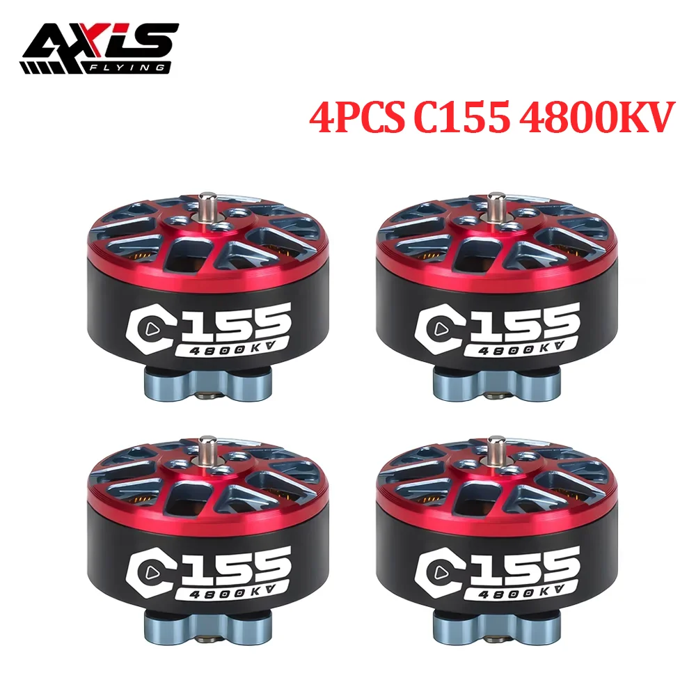 Axisflying C155 4800KV FPV Brushless Motor for 2.5-3.5 Inch Cinewhoop Drones High-Temperature Resistant Long Drones Accessories