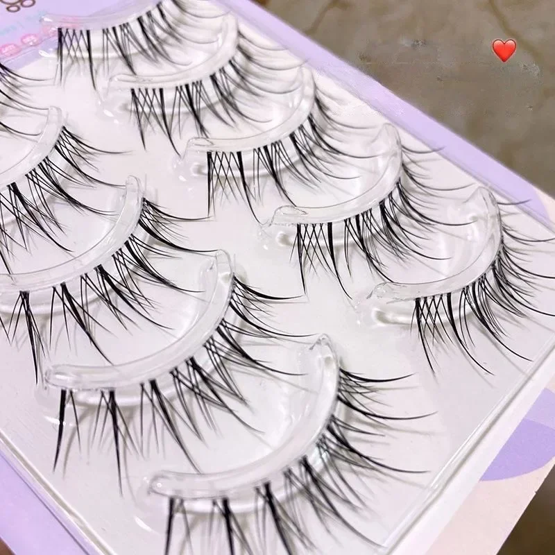 Natural False Eyelashes 13 Styles Manga Lashes Clear Thin Stem False Eyelashes M08 Eyelashes Natural Look Korean Makeup