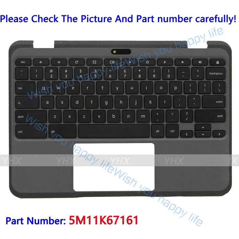 

L... New For Lenovo 500e Chromebook Gen 3 Palmrest Keyboard Cover 5M11K67161