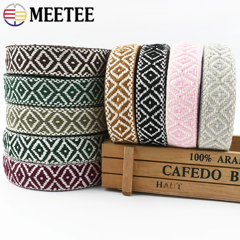 

1-10Meters 25mm Jacquard Webbing Tape for Sewing Bag Shoulder Strap Decorative Braid Ribbon Band Sling Belt Accessories