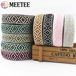 1-10Meters 25mm Jacquard Webbing Tape for Sewing Bag Shoulder Strap Decorative Braid Ribbon Band Sling Belt Accessories