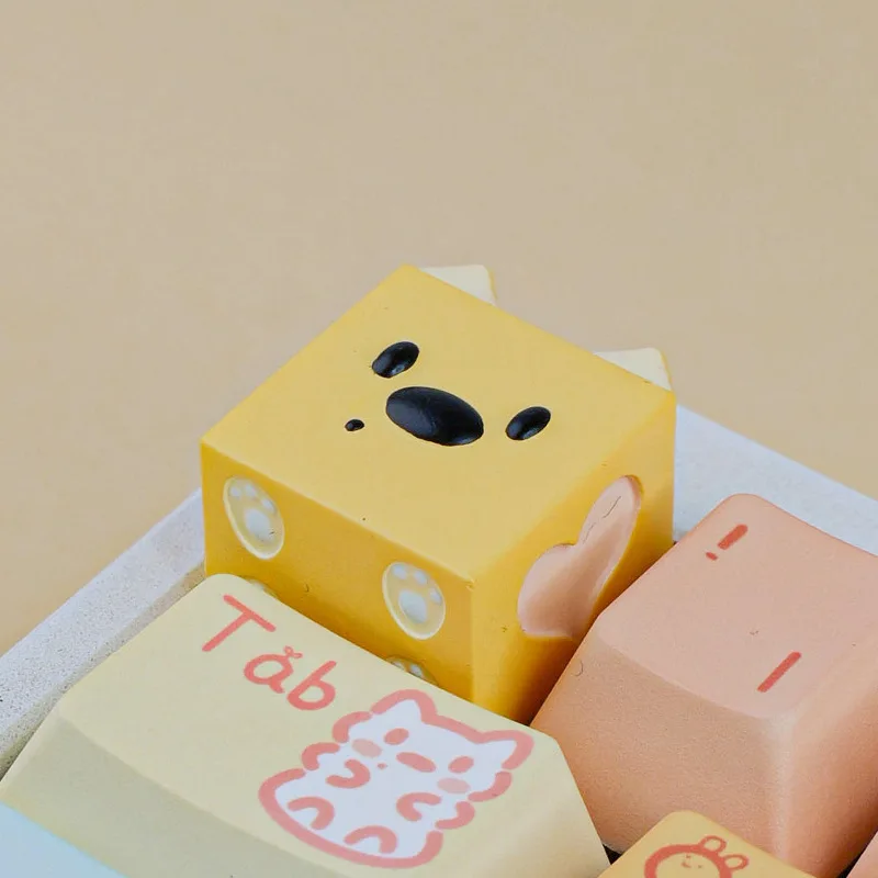 Candy Puppy Mechanical Keycap Personalized Peripheral Handmade Three-dimensional Keycap Creative Customized Cross Shaft