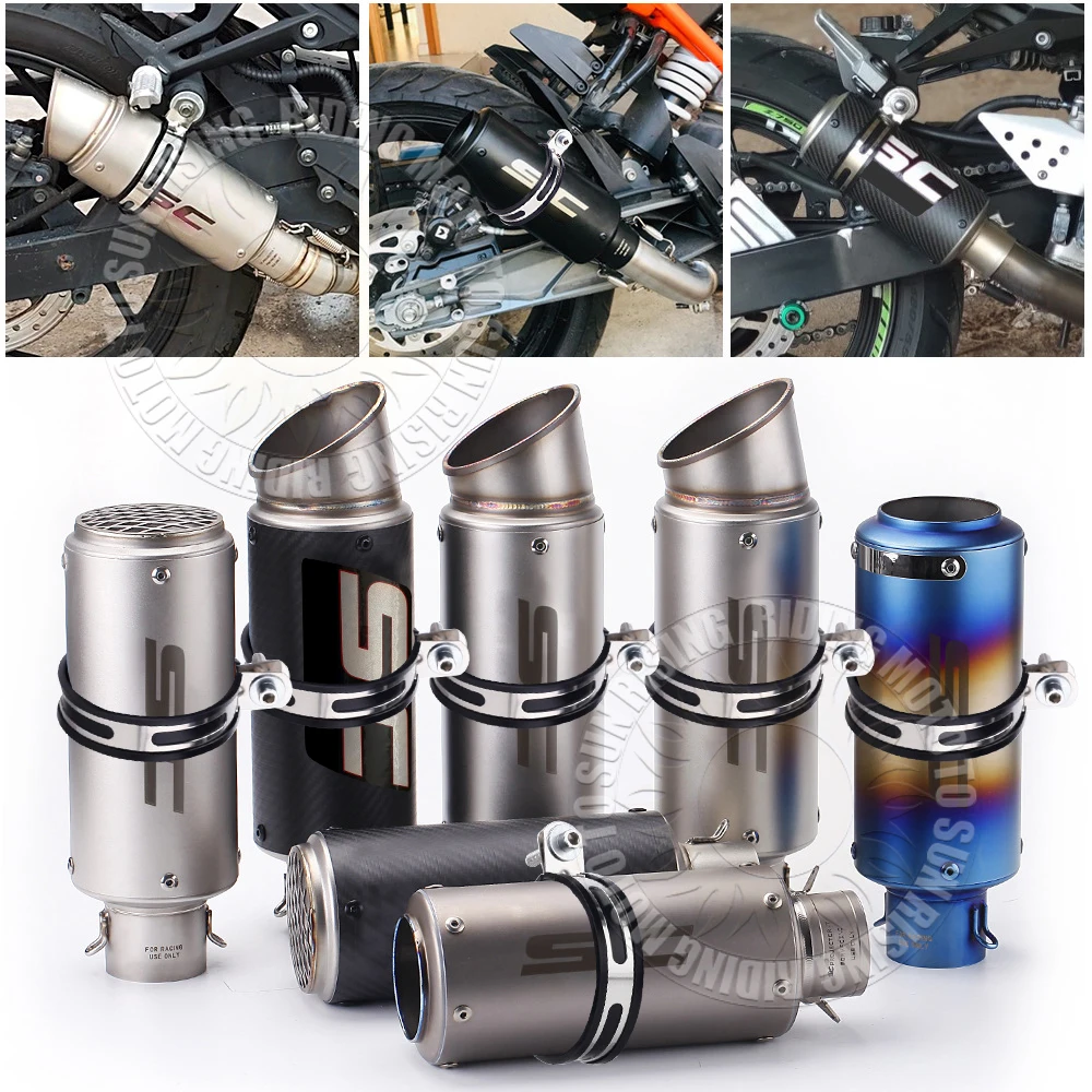 51/60/63mm Stainless SC Motocycle Exhaust Escape ＆DB Killer For Gp Project Racing Exhaust Muffler Tail Pipe Upgrade Modified view 5