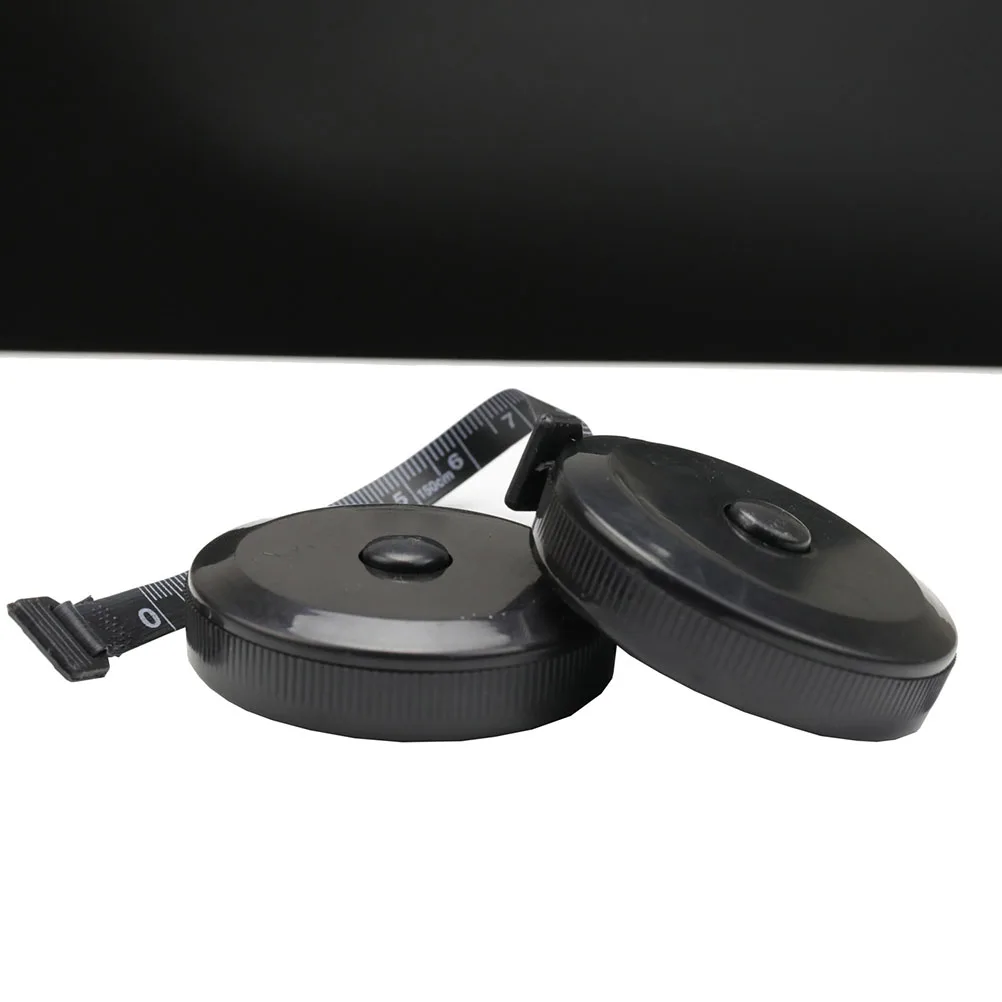 

4Pcs Black Mini Tape Measure 150cm Retractable Metric Scale Ruler Anti-Drop Shockproof Grip for Carpentry Construction