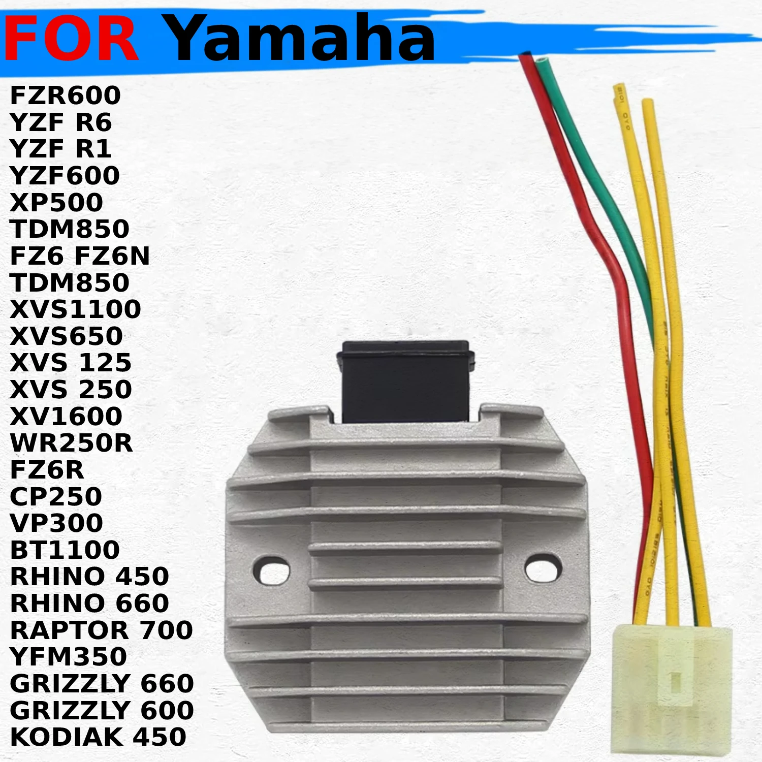 

Voltage Regulator Rectifier For Yamaha XVS 125 250 Dragstar XV1600 Wild Star GRIZZLY 660 YFM660 KODIAK 450 400 RHINO RAPTOR 700