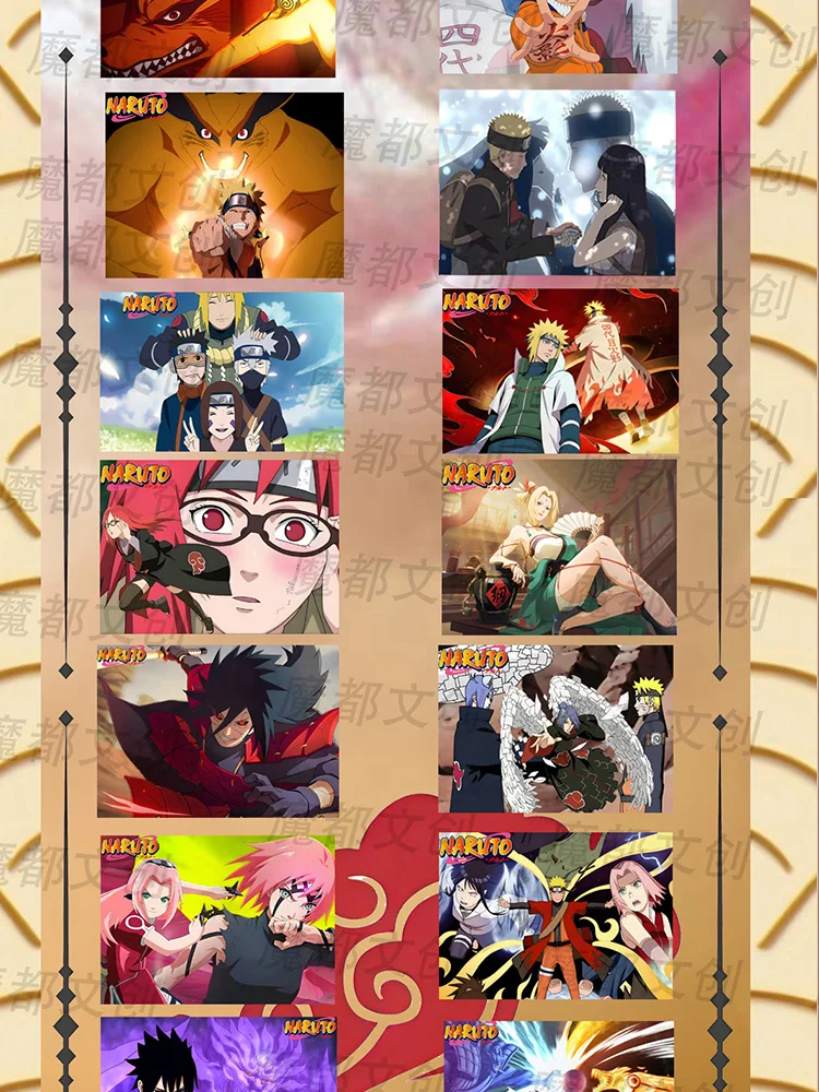 مجموعة جديدة من Naruto Treasured Passion and Bond Collection Anime Sasuke، Hyuga Hinata Peripheral Collection Cards لعبة أطفال