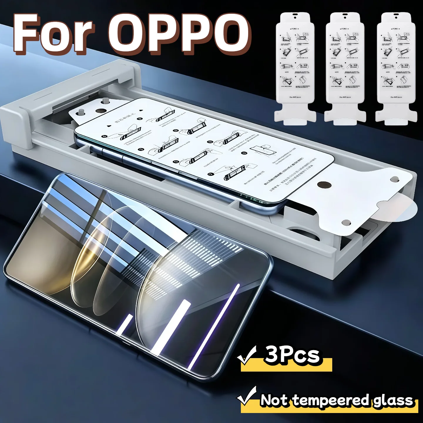 Oppo Reno 12 - 3-delige keramische filmschermbeveiligingsset voor OPPO Reno