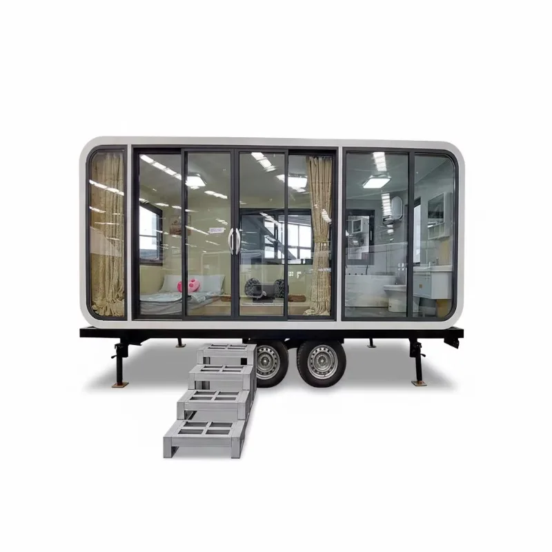 Apple Pod Modular Home Customized Carport Equipped Glamping Capsule Cabin Green Sustainable Prefab House for Modern Resort