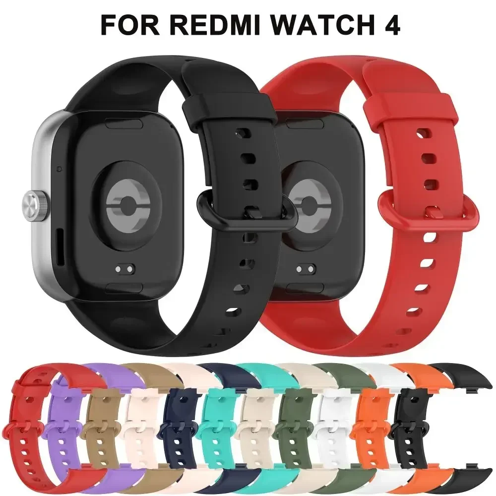 Silicone Strap For Redmi Watch 4 Sport Smart Watch Bracelet For Xiaomi Mi Band 8 Pro Redmi 4 Replacement WristBand Watchband