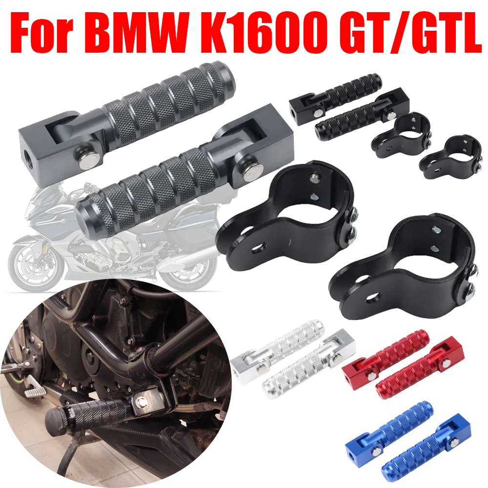 For BMW K1600GT K1600GTL K1600 K 1600 GT GTL 1600GT 1600GTL Accessories Highway Footrest Foot Pegs Pedals Folding Footpegs Clamp