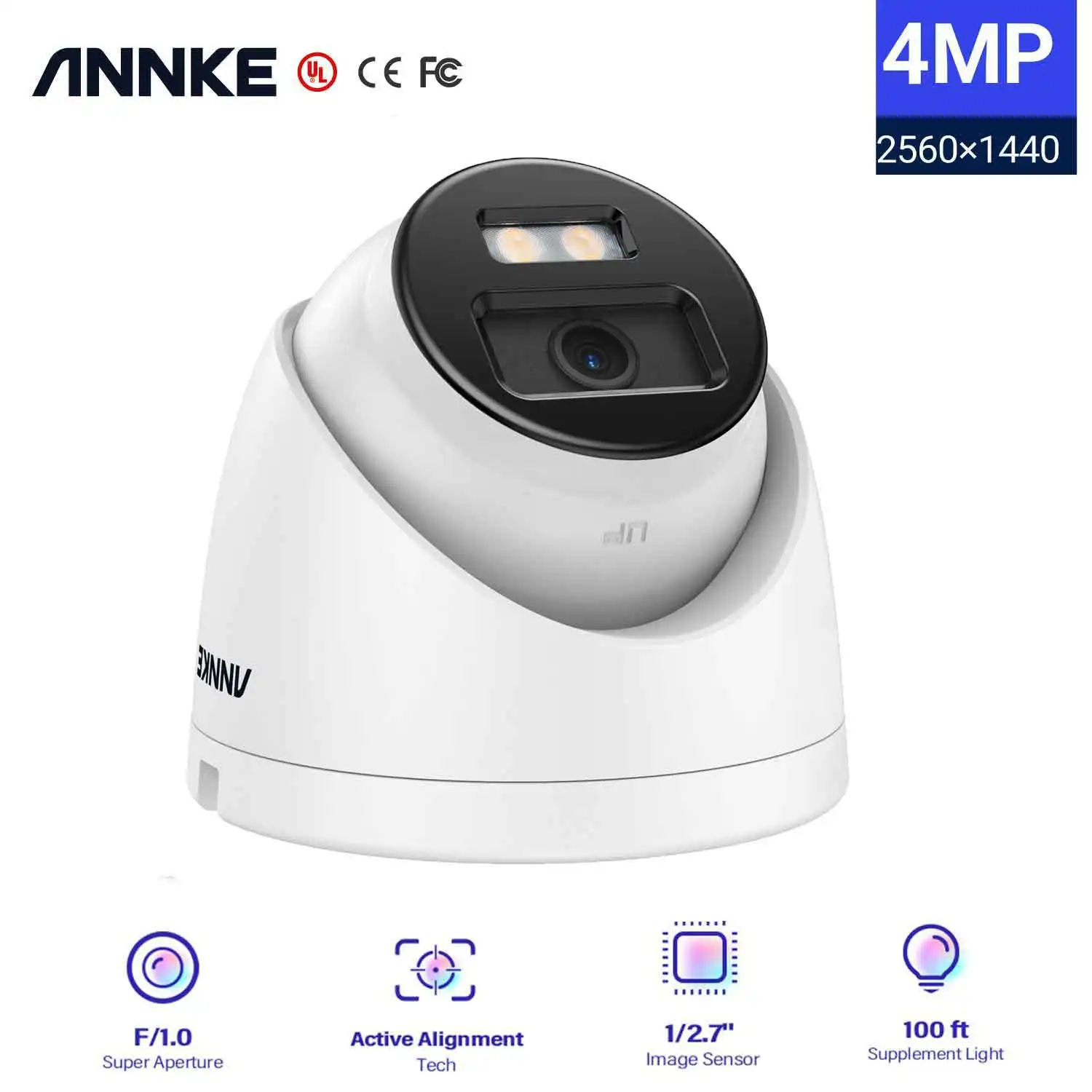 

Annke 4MP IP Camera Wifi Outdoor FHD IP Cam Wireless IP66 Weatherproof Night Vision Camera Video Surveillance Metal Camera