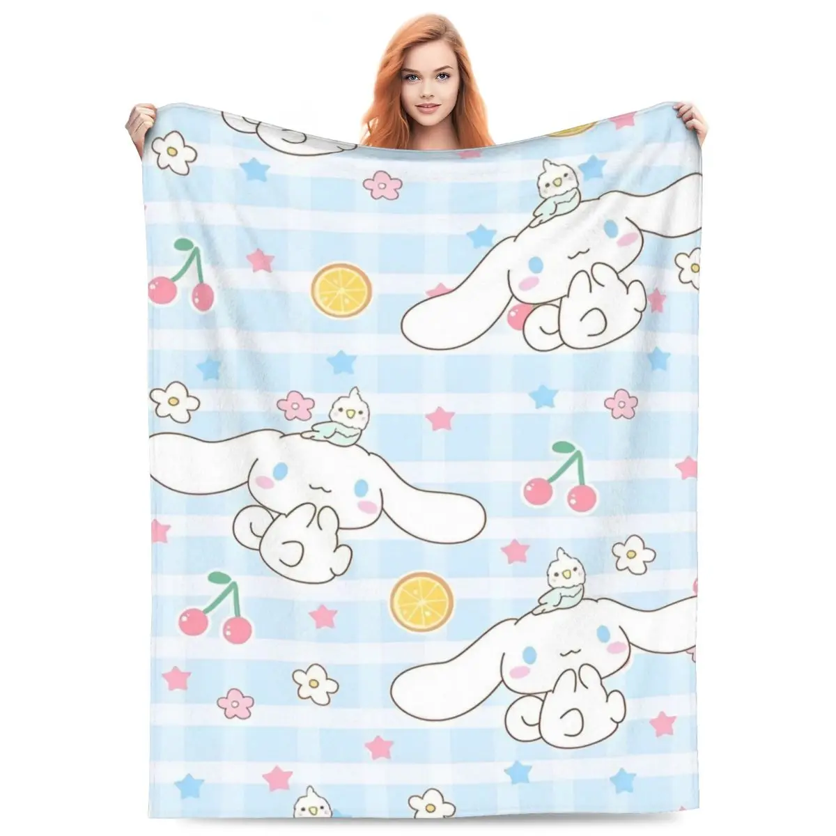 Sanrio Cinnamoroll Cartoon With Friends Blanket Quality Super Warm Throw Blanket Winter Picnic Bedroom Comfortable Bedspread