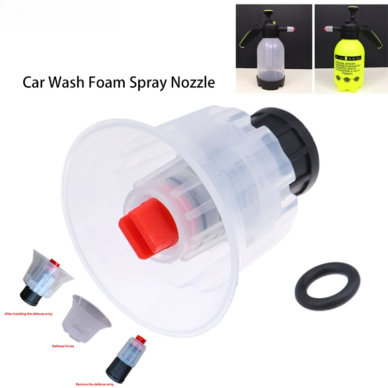 1pcs Car Wash Foam Spray Nozzle Windscreen Fan Foam Nozzle Internal Thread Car Wash Water Gun Nozzle Accessories