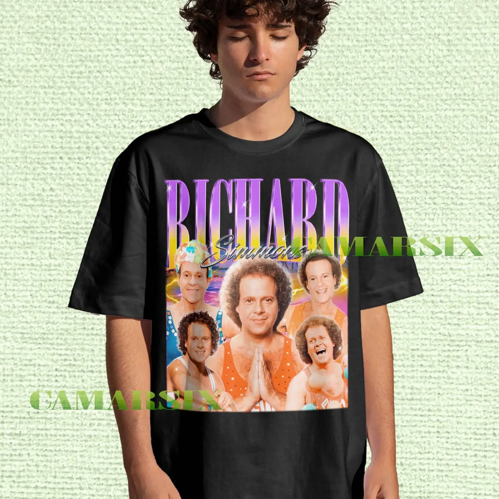 Richard Simmons Retro Bootleg T Shirt Vintage TV Show Pop Culture Limited Edition Merch vintage Washed homme Slightly Stretched
