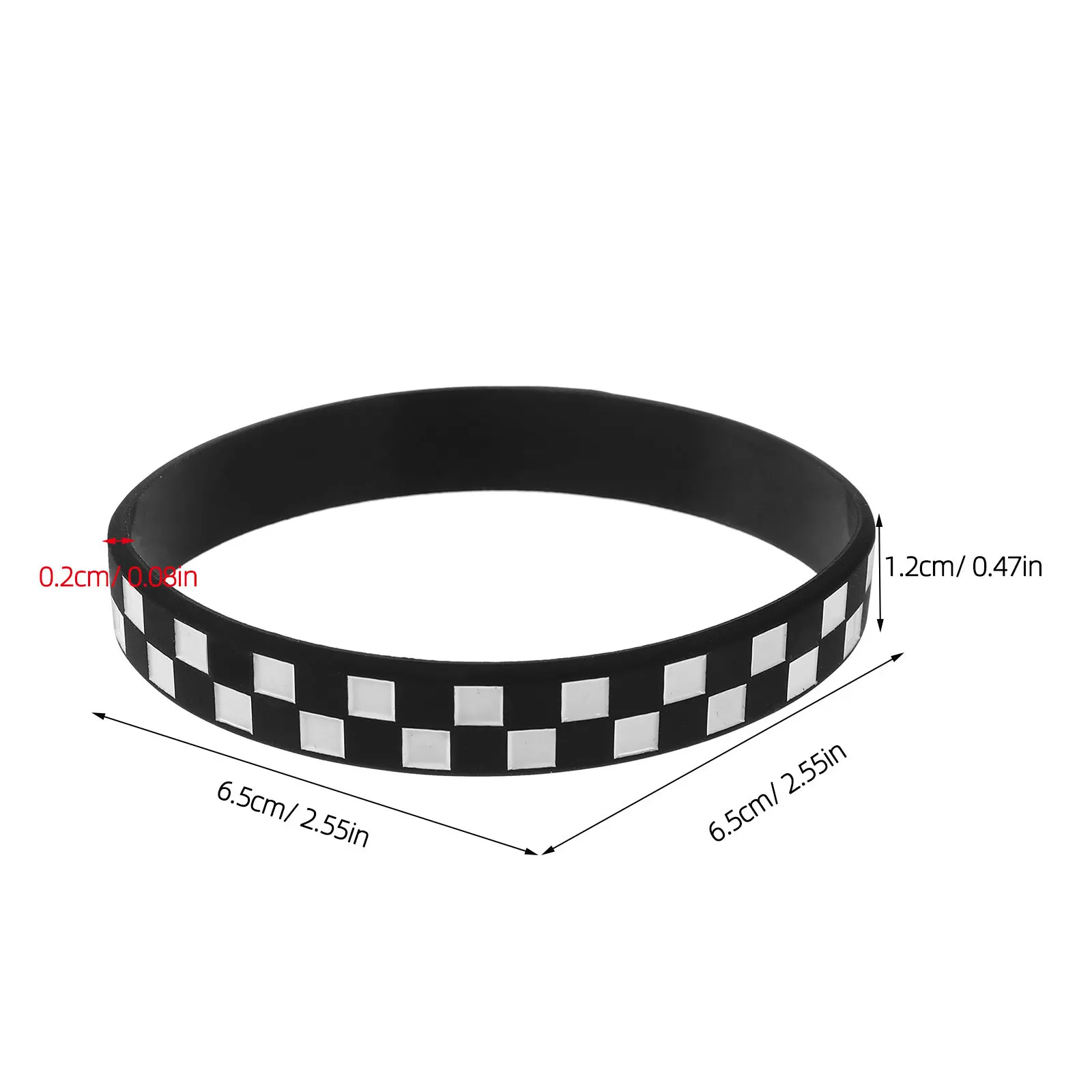 12Pcs Plaid Silicone Wristbands Racing and Speed Theme Checkered Sports Bracelets Decorative Wrist Jewelry for Parties Holidays