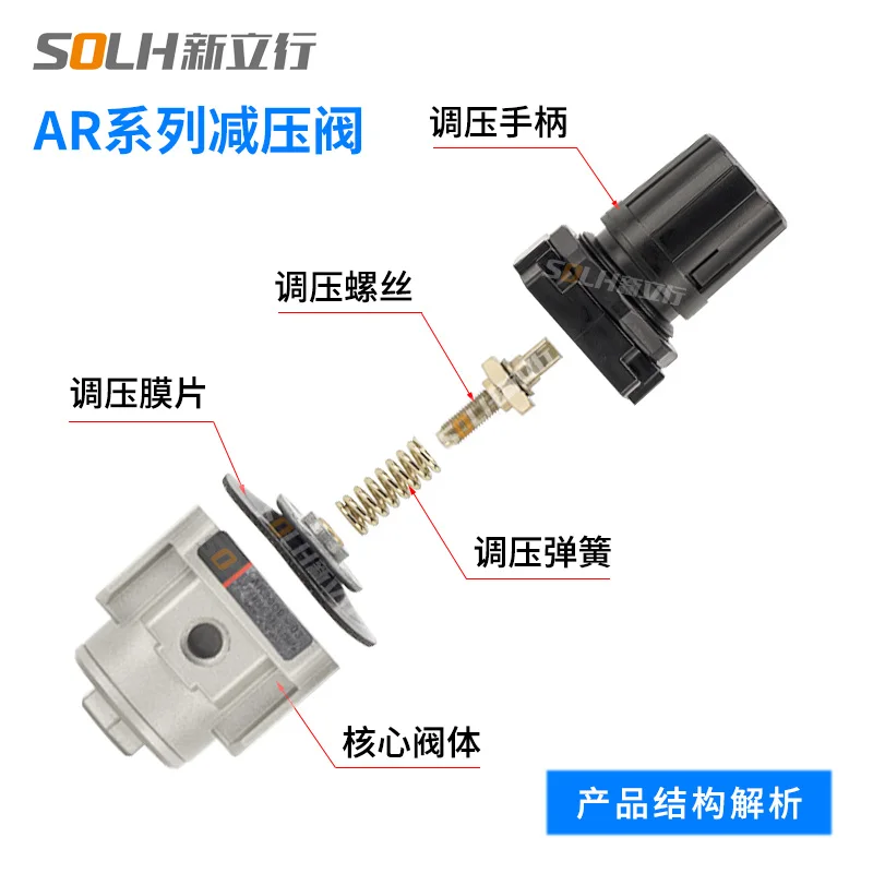 AR2000 air source processor BR3000 UR gas pressure reducing valve air pressure regulating valve air reducing