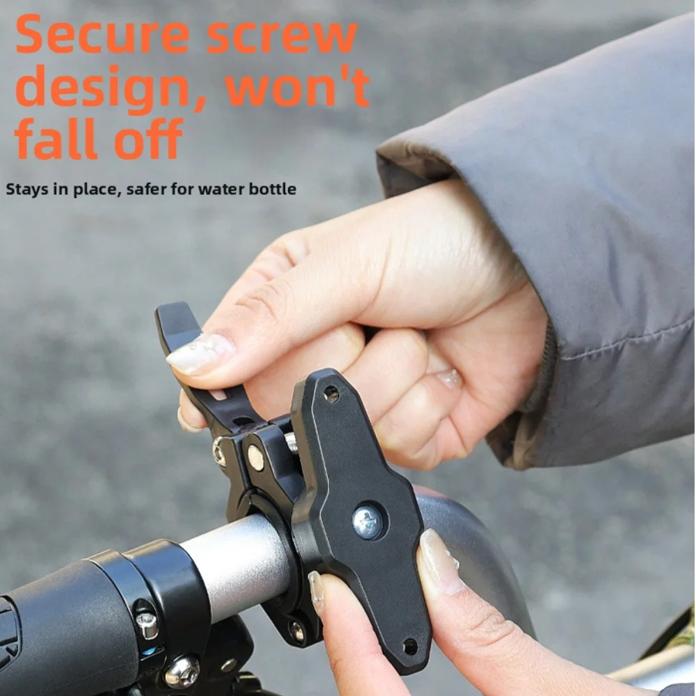 Bike Handlebar Bottle Cage Mounting Adapter for Installing Standard Cages on Bars with Limited or No Mounting Holes