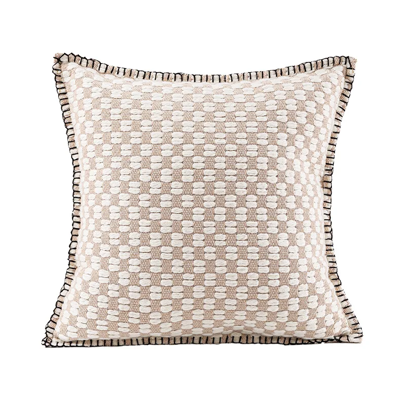 Beige Neutral Minimalist Modern Cushion Cover Luxury Pillow Case Jacquard Throw Pillow Cover