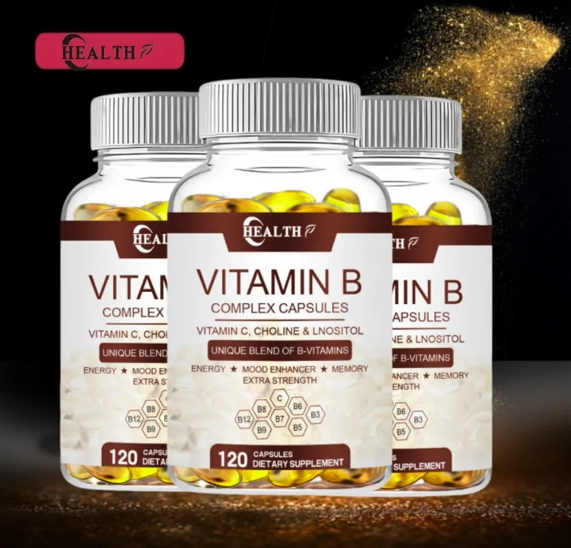 HEALTH Efficient Vitamin B Complex Containing Vitamin C, B1, B2, B3, B5, B6, B12, Biotin Natural Energy Complex