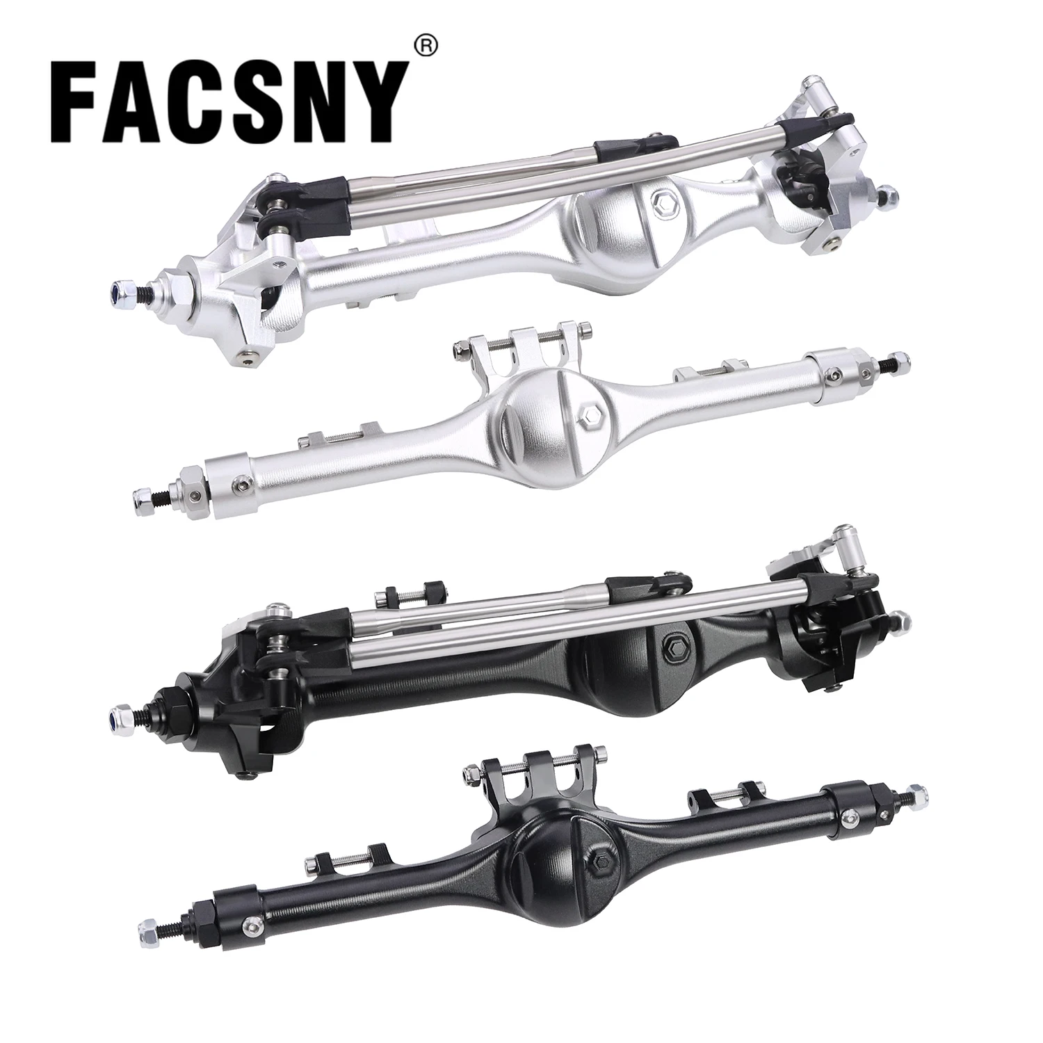 F10T Aluminum Front Rear Straight Axle Complete For 1/10 RC Crawler Axial SCX10 II Vanquish VS4-10 Phoenix F10T Upgrade Parts