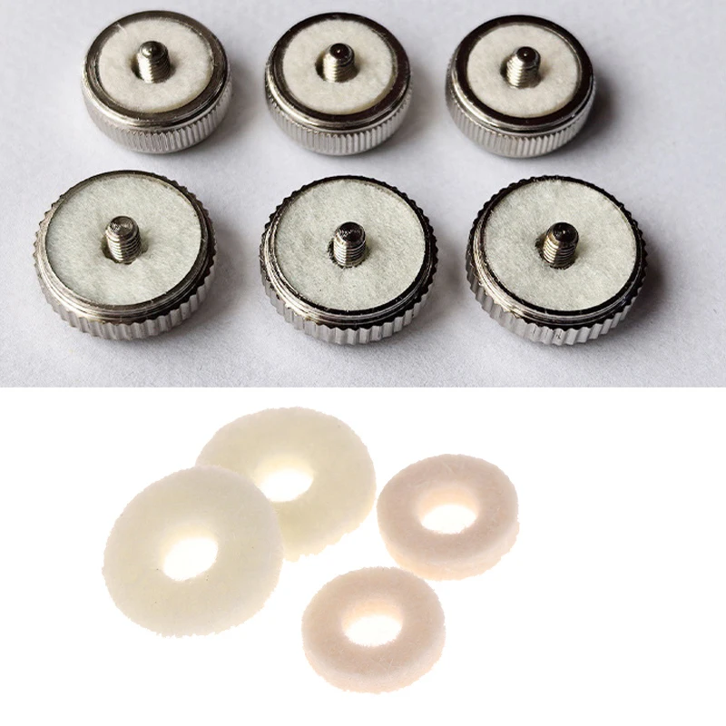 HUA HUA 10Pcs Organ Key Felt Washers Pads For Wind Instruments Repair Replacement Parts Music Store Supply Accessories