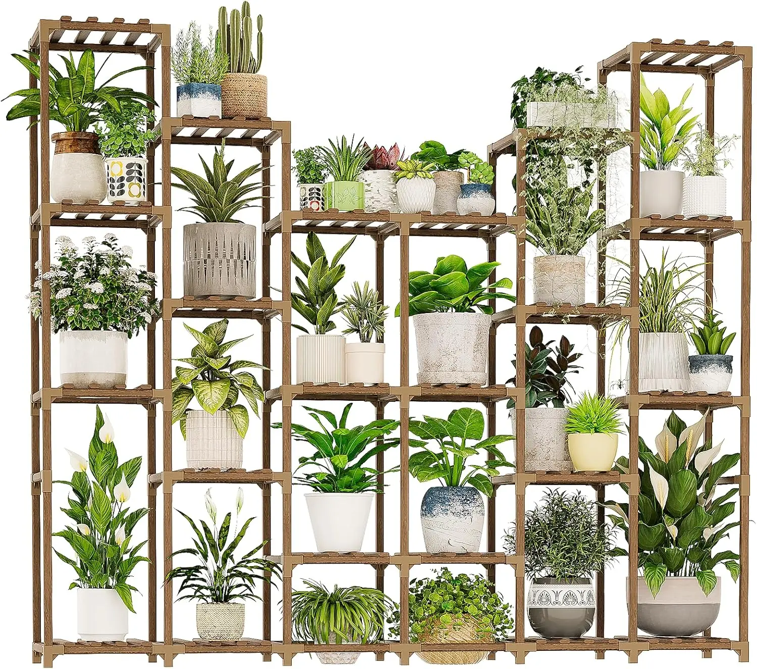 Plant Stand, 22 Tiers Plant Shelf for Plants Large Indoor Plant Stand Plant Rack Extra Large Wood Plant for Patio Balcony Garden