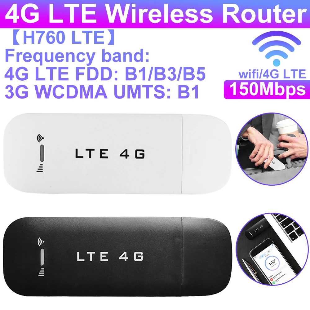 

4G Wireless Router Portable 4G LTE USB Dongle 150Mbps High Speed Modem Stick Support Windows for PC