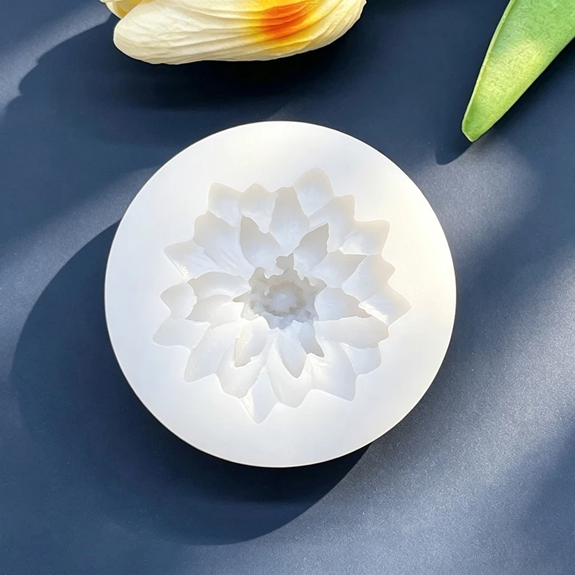 Flower Lotus Dahlia Silicone Sugarcraft Mold Resin Tools Chocolate Cupcake Baking Fondant Cake Decorating Tools