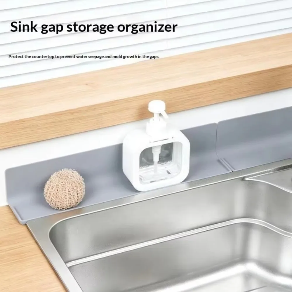 Silicone Pot Lid Storage Rack Anti-slip Electrostatic Adsorption Cutting Board Rack Oil-proof Flexible Stovetop Gap Drainer Mat