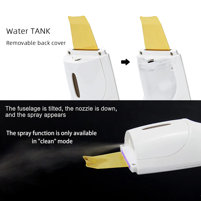 

Ultrasonic Skin Scrubber Face Spatula Facial Skin Exfoliator Scraper and Blackhead Remover Pore Cleaner Facial Deep Cleansing