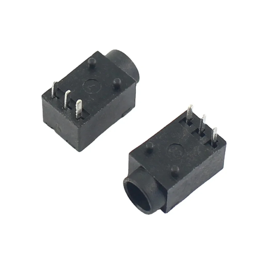 

50pcs DC003A DC Power Jack Outlet 3 Pin Feet DC-003A 3.5*1.0mm 3.5*1.3mm Female Round Hole Supply Socket Connector