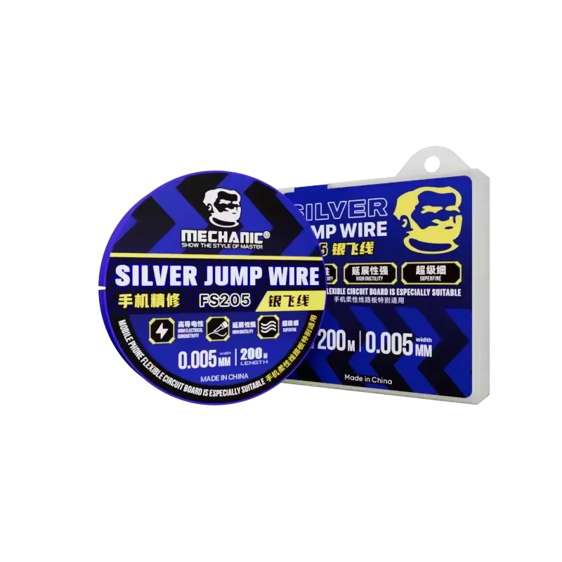 MECHANIC Jump Wires 0.02mm 0.005mm Extra-fine Silver Jump Wire for Motherboard Screw Hole Broken Wire Flex Cable Repair