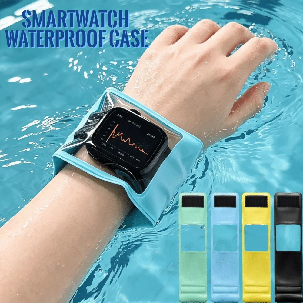 Touch Screen Smartwatch Waterproof Case Portable IPX8 Waterproof Swim Smartwatch Protector Adjustable Leakproof