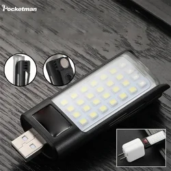 Portable Type-C USB Rechargeable Flashlight Mini Work Light with Magnet Super Bright Emergency Light Keychain Torch Waterproof