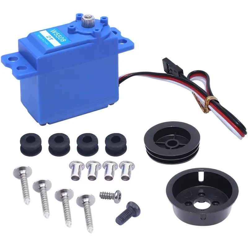 Reliable-For JX W5508-2T 8KG 0.4Sec High Speed Sail Winch Digital Metal Gear Servo 360 Degree Standard Steering System,For JX W5