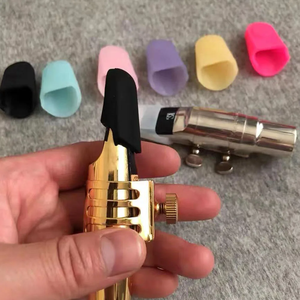 

2Pcs Soft Touch Saxophone Mouthpiece Protective Cases Excellent Handfeel Musical Instrument Accessories
