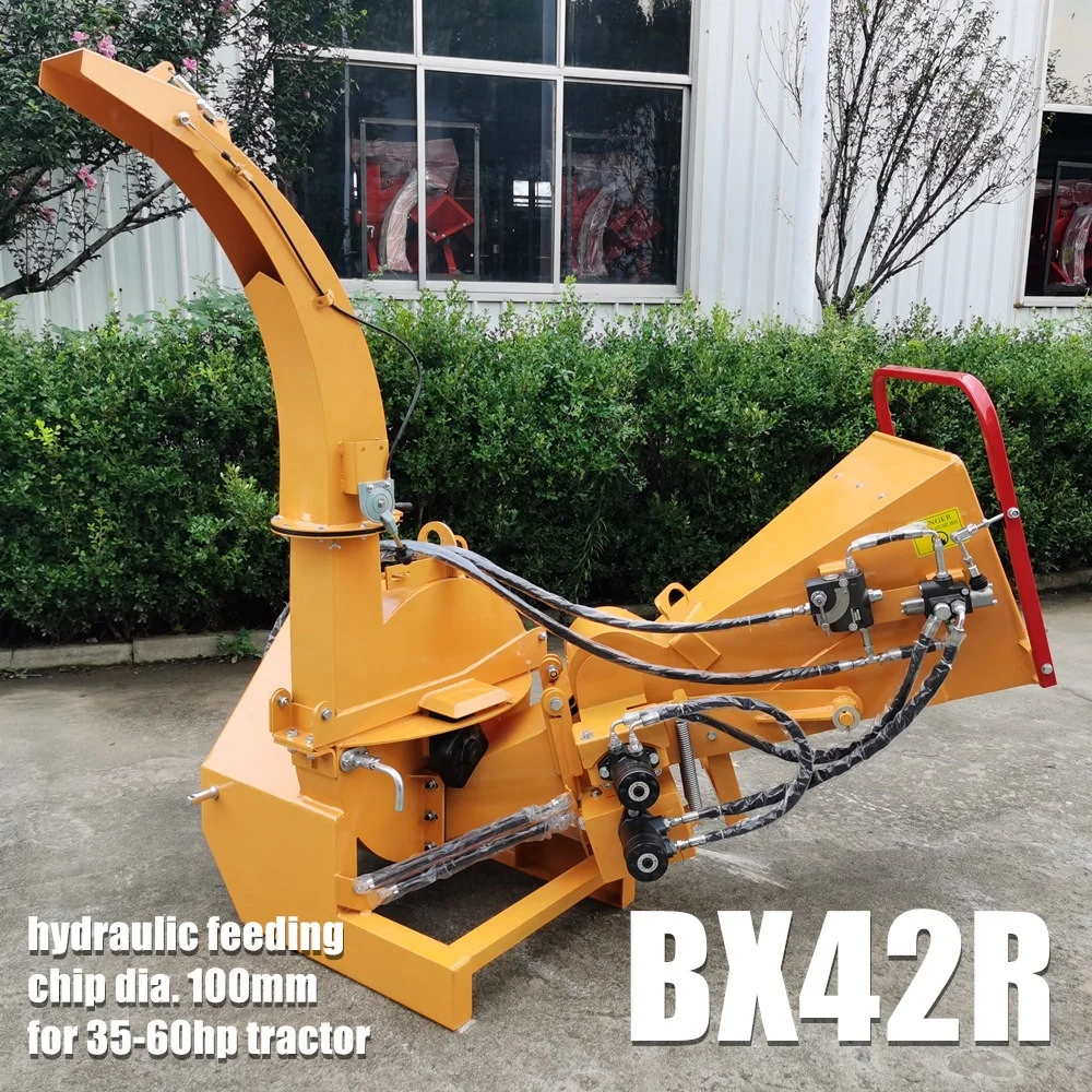 BX42R/52R/62R/92R Heavy Duty  Garden Farm 8 Inch  Pto Wood Chipper Shredder Machine Tractor China