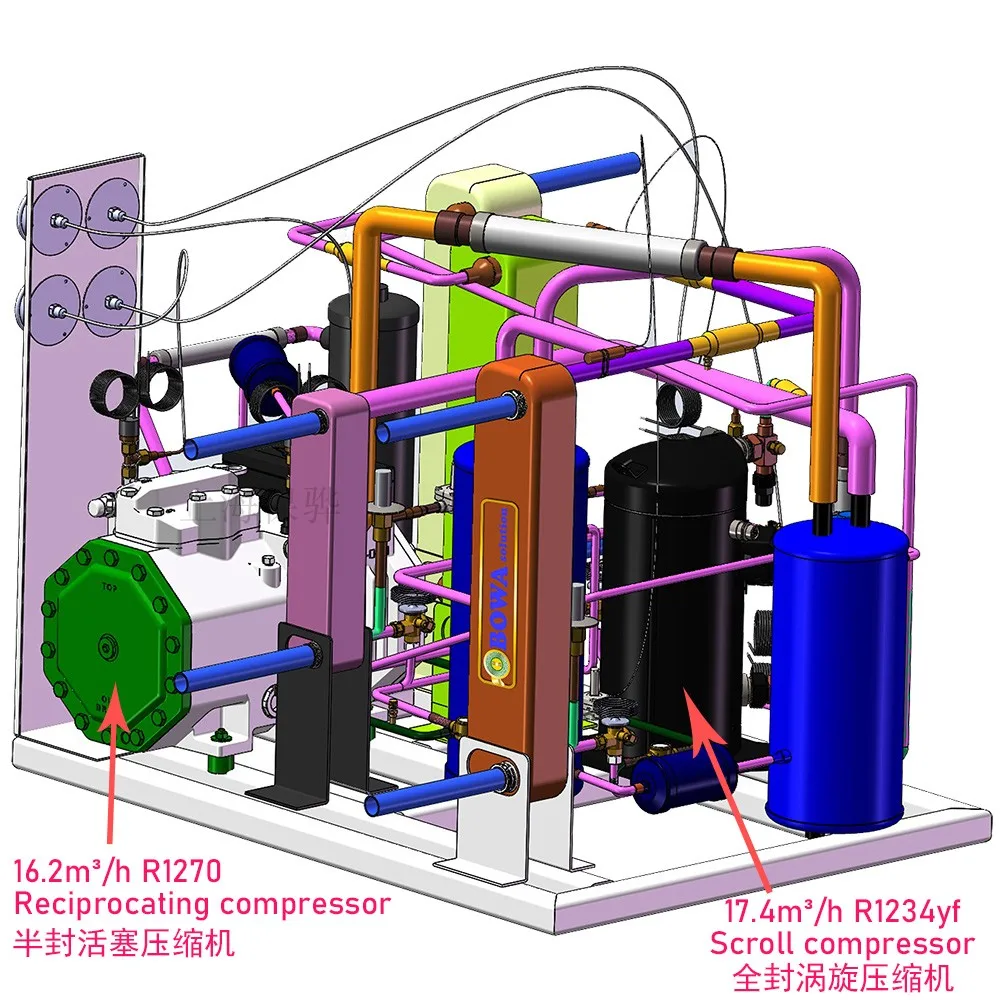 7,5 kW Edelstahlplattenverdampfer, passend zur 3P-Temperaturregelung aus Ethylenglykol für mittlere und niedrige Temperaturen