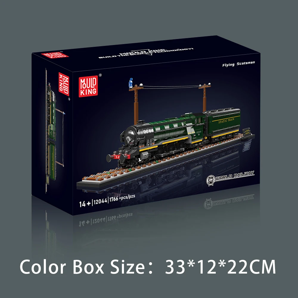 Mold King 12044 Flying Scotsman Trein Model 1766 STKS Bouwstenen Speelgoed MOC Puzzel Montage Bricks Kit voor Kind Verjaardagscadeau