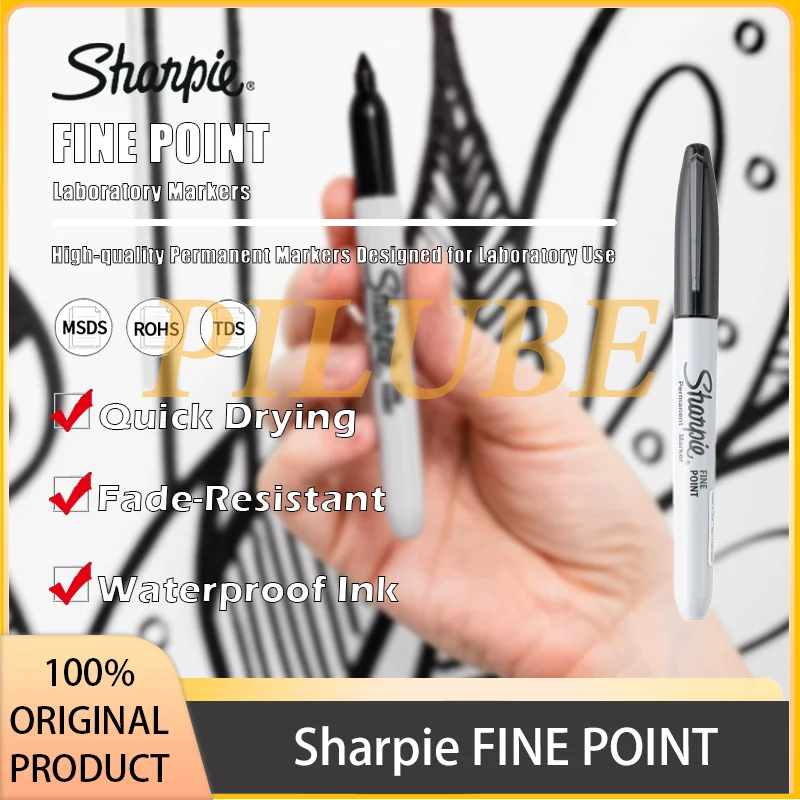 

Sharpie FINE POINT Лабораторный водонепроницаемый, быстросохнущий, устойчивый к выцветанию, спиртостойкий маркер Оригинальный продукт