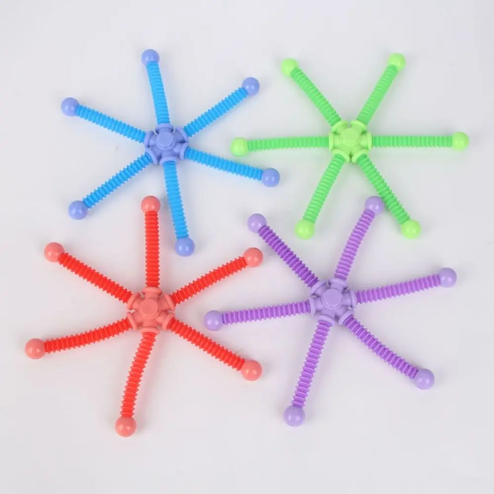 ของเล่นจิ๋มจุ๋มแบบดูดติดพื้น ท่อพลาสติกยืดหดได้ ไจโรสโคปแปลงรูปได้ ของเล่นสร้างสรรค์ ฟิดเจ็ตสปินเนอร์ ไจโรสโคปหมุนแปลงรูปได้