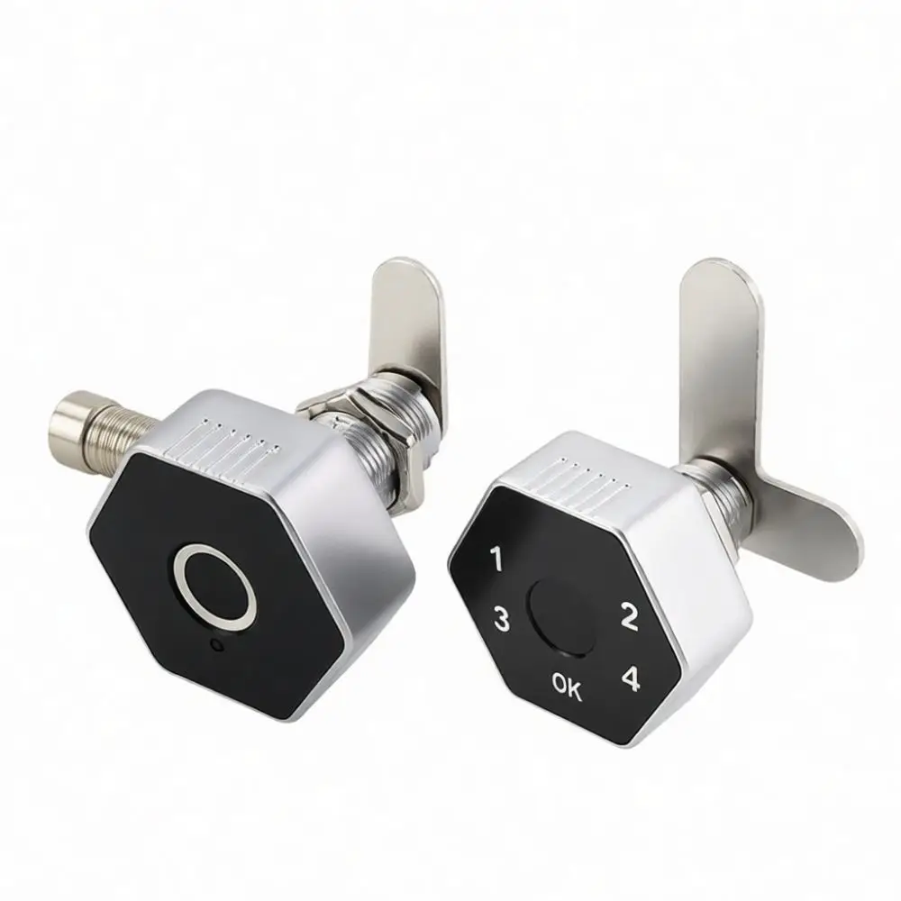 Keyless Fingerprint Cabinet Lock For Dubei Smart Electronic Drawer Security Padlock Zinc Alloy Furniture Office Storage